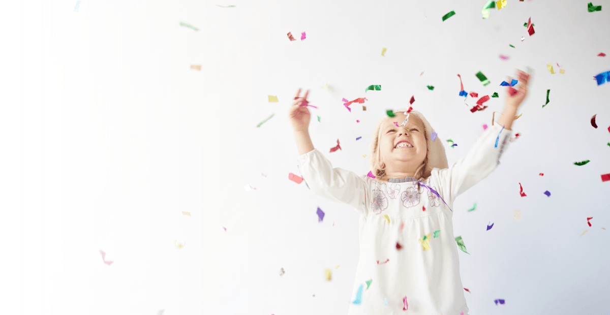 excited little girl 